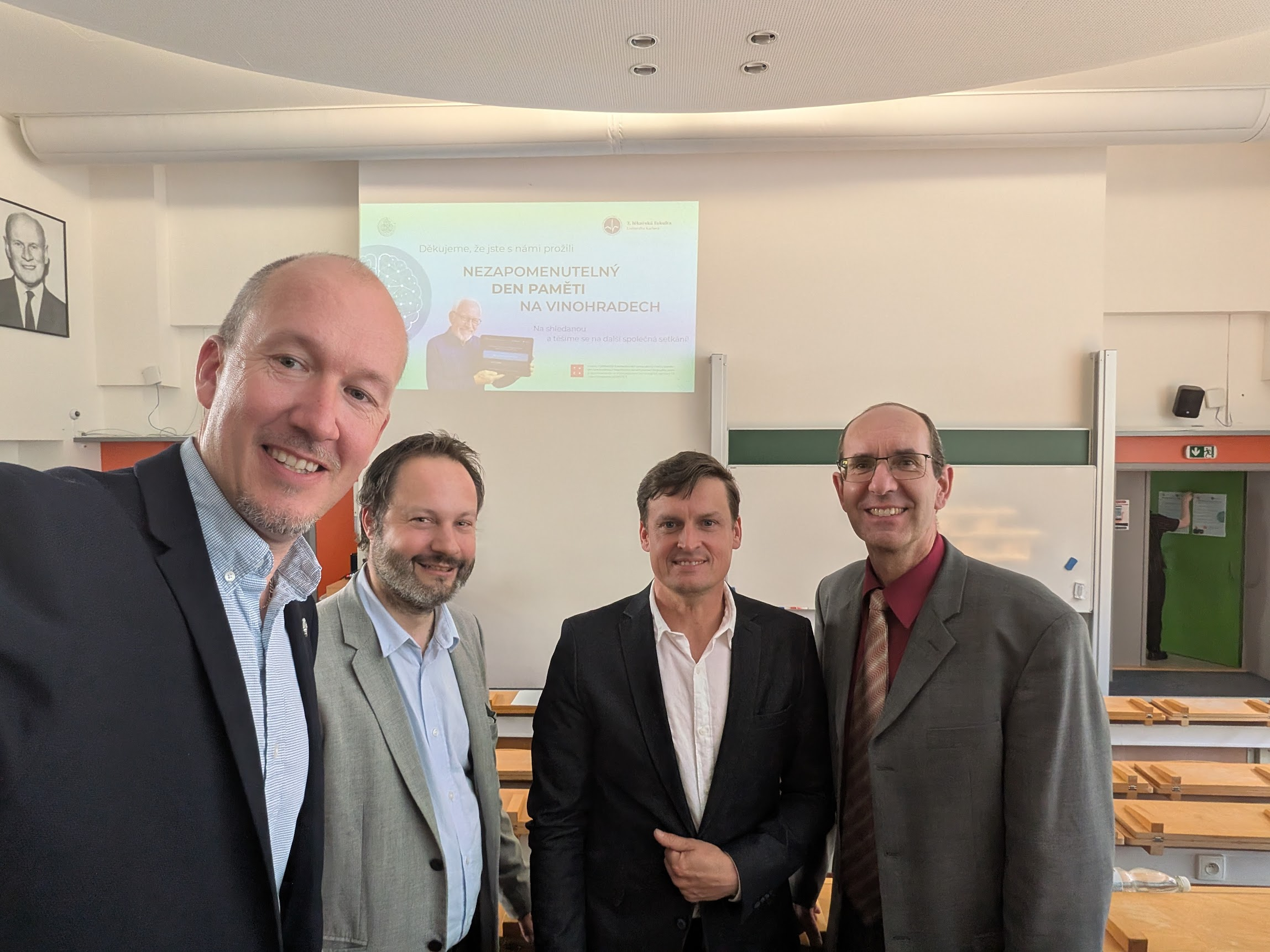 Jan Švec, Martin Víta, Luboš Šmídl a Aleš Bartoš z týmu projektu DigiDiaDem