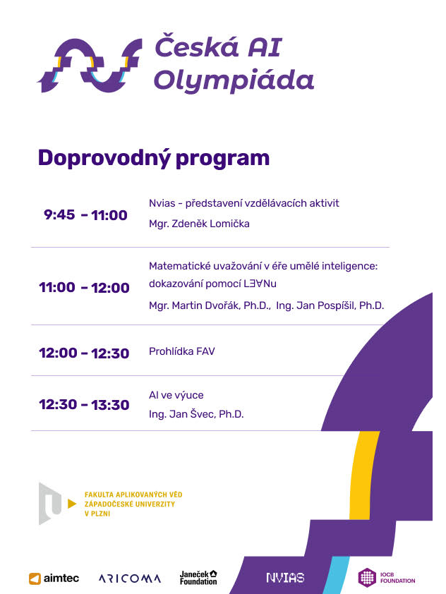 Program pro doprovázející vyučující na národním kole České AI Olympiády
