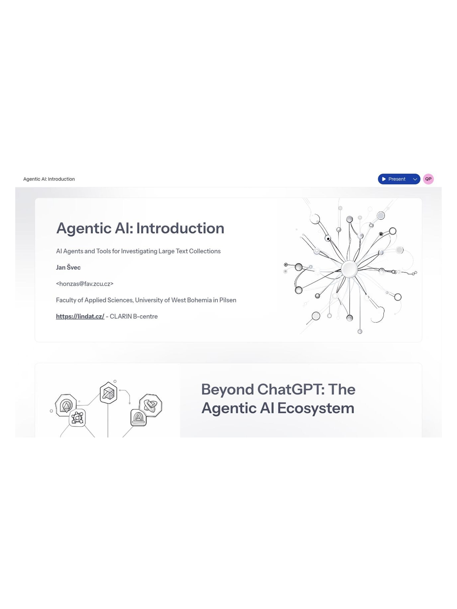 Portrétní náhled prezentace Agentic AI Introduction