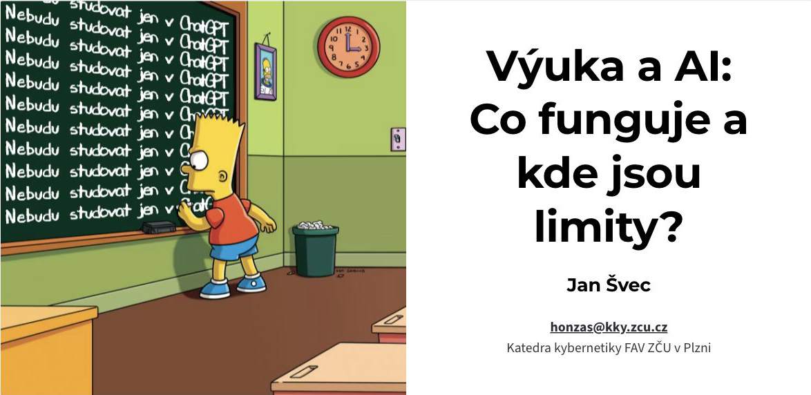 Title slide of the presentation on what works and where the limits are when using AI in teaching